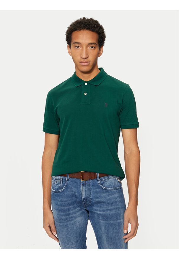 U.S. Polo Assn. Polo MUP3312 Zielony Regular Fit. Typ kołnierza: polo. Kolor: zielony. Materiał: bawełna