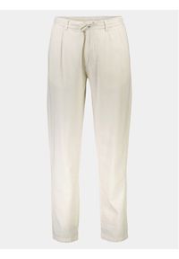 Lindbergh Spodnie materiałowe 30-003020 Biały Relaxed Fit. Kolor: biały. Materiał: bawełna, len