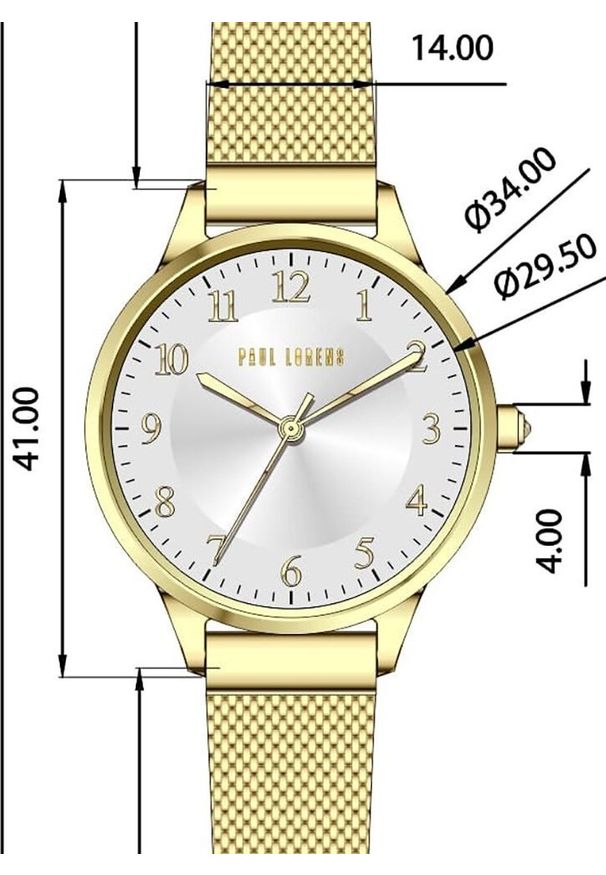 Paul Lorens - ZEGAREK DAMSKI PAUL LORENS - PL12189B-3D1 (zg550c) + BOX