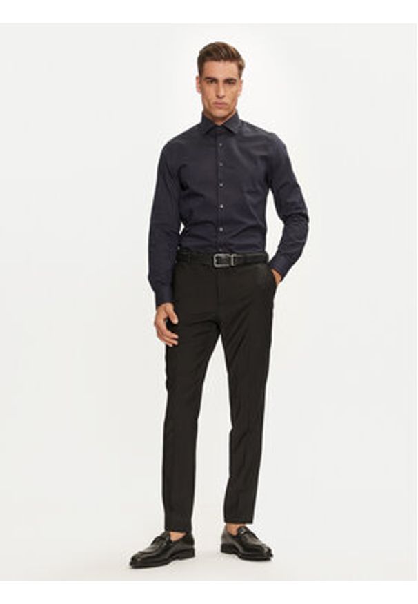 Michael Kors Koszula MK0DS01294 Granatowy Slim Fit. Kolor: niebieski. Materiał: bawełna