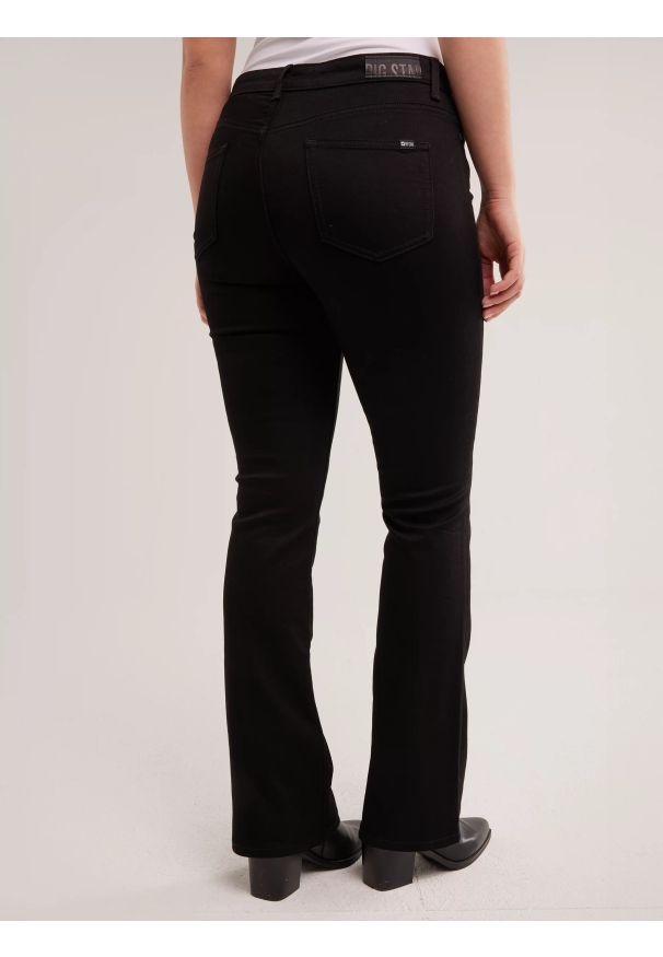 Big-Star - Jeansy damskie czarne Adela Bootcut 908. Kolor: czarny