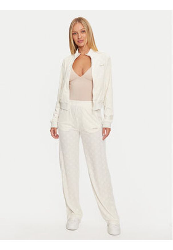 Guess Bluza V4BQ04 KCHS2 Écru Regular Fit. Materiał: syntetyk