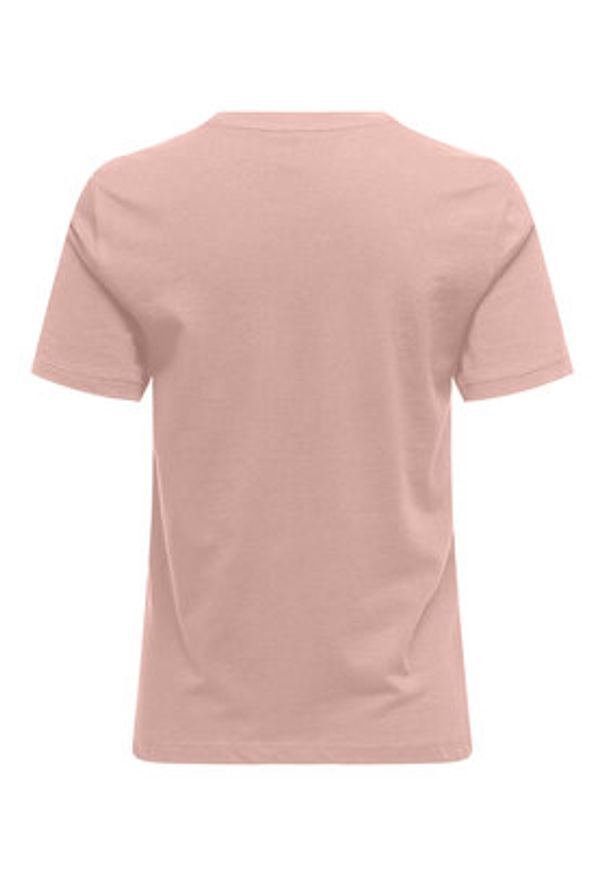 only - ONLY T-Shirt Polly 15317989 Różowy Regular Fit. Kolor: różowy. Materiał: bawełna