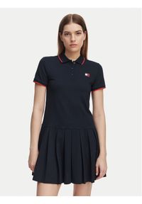 Tommy Jeans Sukienka codzienna Tommy Badge DW0DW22328 Granatowy Relaxed Fit. Okazja: na co dzień. Kolor: niebieski. Materiał: bawełna. Typ sukienki: proste. Styl: casual #1