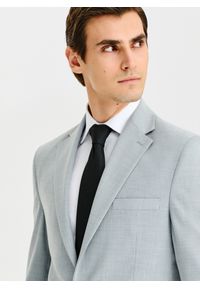 Pako Lorente - PAKO LORENTE – Szara marynarka garniturowa. Kolor: szary. Materiał: elastan, wiskoza, poliester. Wzór: gładki. Styl: młodzieżowy #7