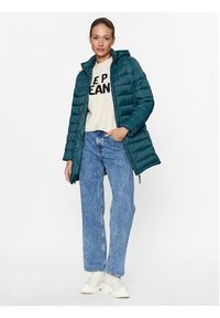 Pepe Jeans Płaszcz zimowy Maddie Long PL402252 Zielony Regular Fit. Kolor: zielony. Materiał: syntetyk. Sezon: zima