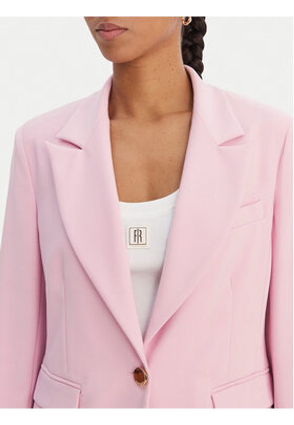 Fracomina Marynarka FR26SJ1001W42901 Różowy Regular Fit. Kolor: różowy. Materiał: syntetyk