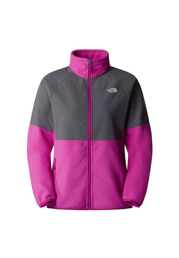 Bluza The North Face 100 Glacier HVWT Full 0A89JA71O1 - różowo-szara. Kolor: szary, wielokolorowy, różowy. Materiał: polar, poliester, dzianina. Styl: klasyczny. Sport: narciarstwo