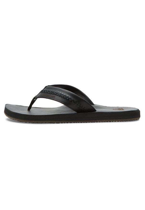 Quiksilver - Sandały dla Mężczyzn CARVER NATURAL Czarny. Kolor: brązowy, zielony, wielokolorowy. Materiał: guma, skóra. Sezon: lato