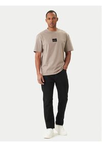 Hugo - HUGO T-Shirt Dumeon 50557445 Beżowy Regular Fit. Kolor: beżowy. Materiał: bawełna #4