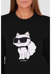 Karl Lagerfeld - KARL LAGERFELD Czarna bluza Ikonik 2.0 Choupette Sweat. Kolor: czarny #3