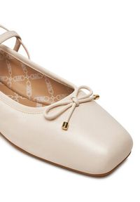 Michael Kors Baleriny Collette Leather Ballet Flat 40T4CTFP1L Beżowy. Kolor: beżowy. Materiał: skóra