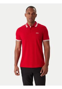 BOSS Polo Paddy 50469055 Czerwony Regular Fit. Typ kołnierza: polo. Kolor: czerwony. Materiał: bawełna #1