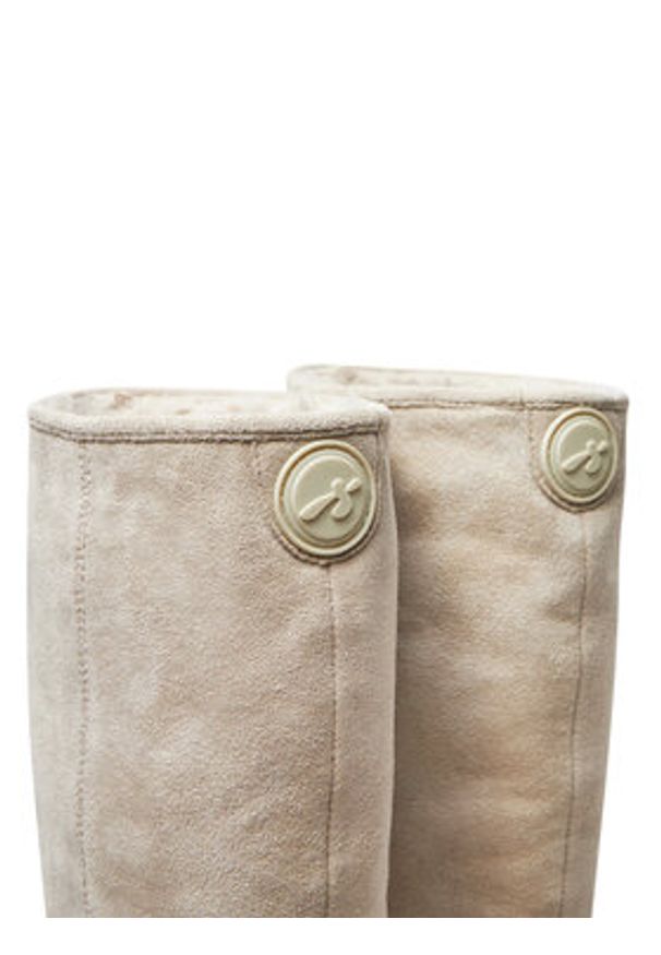 Bronx Kozaki 14367-C Écru. Materiał: materiał