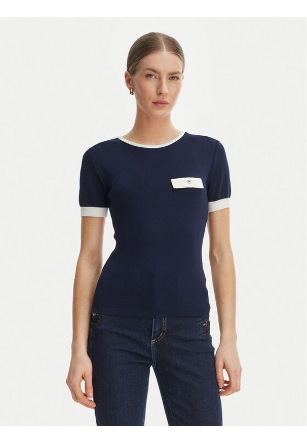 Rinascimento Bluzka CFM0012253003 Granatowy Slim Fit. Kolor: niebieski. Materiał: syntetyk