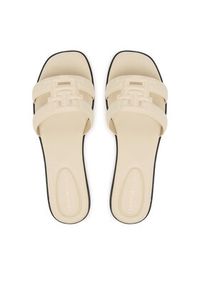 TOMMY HILFIGER - Tommy Hilfiger Klapki FW0FW08671 Écru. Materiał: skóra #6