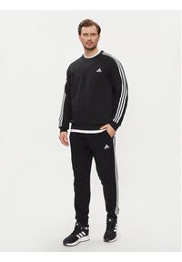 Adidas - adidas Spodnie dresowe Essentials French Terry Tapered Cuff 3-Stripes Joggers HA4337 Czarny Regular Fit. Kolor: czarny. Materiał: bawełna #6
