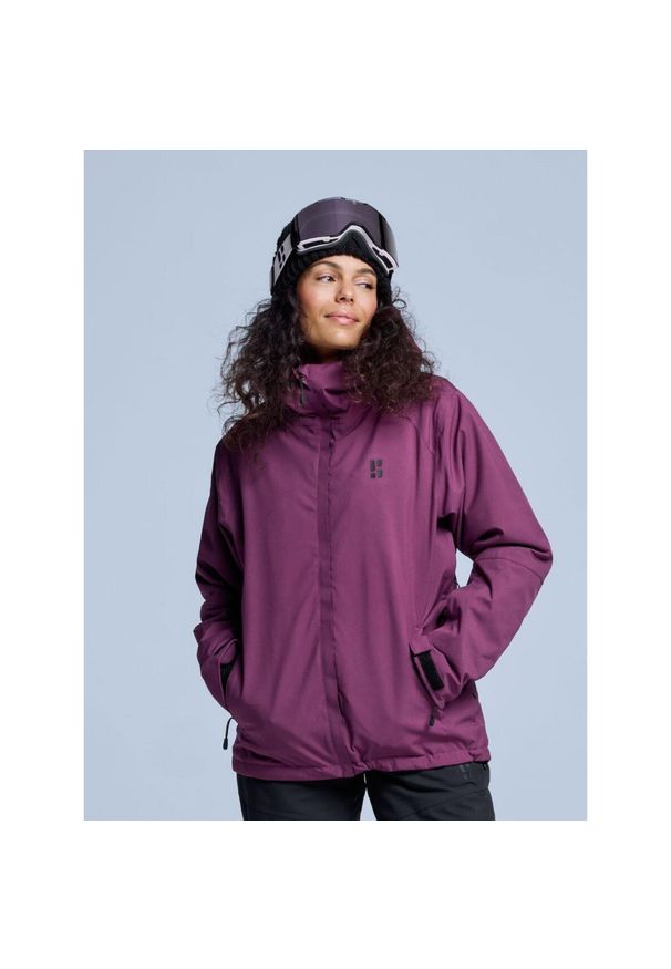 POEDERBAAS - Kurtka narciarska damska - Arctic - Ocieplana 2L - Bordeaux. Kolor: fioletowy. Sezon: zima. Sport: narciarstwo
