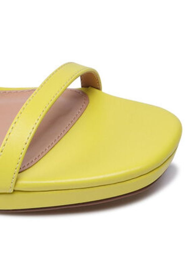 DeeZee Sandały LS5133-10 Żółty. Kolor: żółty. Materiał: skóra