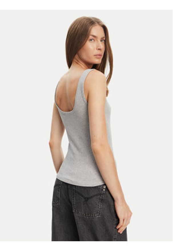 Guess Jeans Top W5YP35 KA0H1 Szary Regular Fit. Kolor: szary. Materiał: bawełna