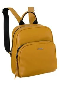 DAVID JONES - Plecak damski żółty David Jones CM6072 YELLOW. Kolor: żółty. Materiał: skóra ekologiczna. Wzór: gładki