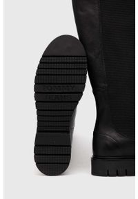 Tommy Jeans kozaki TJW HIGH SHAFT BOOT damskie kolor czarny na płaskim obcasie EN0EN02316. Nosek buta: okrągły. Kolor: czarny. Szerokość cholewki: normalna. Obcas: na obcasie. Wysokość obcasa: niski #3