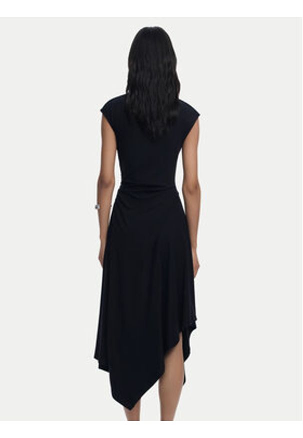 Desigual Sukienka codzienna Katrina 25WWVK12 Czarny Slim Fit. Okazja: na co dzień. Kolor: czarny. Materiał: bawełna. Typ sukienki: proste. Styl: casual