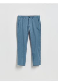 Reserved - Spodnie chino slim fit - granatowy. Kolor: niebieski. Materiał: tkanina, bawełna #1