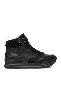 Remonte Sneakersy D1371-00 Czarny. Kolor: czarny. Materiał: skóra