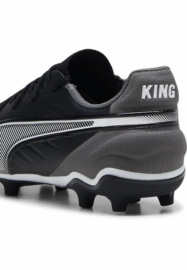 Puma - Buty piłkarskie dziecięce PUMA King Match FG/AG Jr. Kolor: biały, wielokolorowy, czarny, szary. Sport: piłka nożna