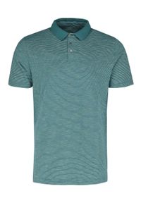 Volcano - Koszulka polo w paski O-MANGO. Typ kołnierza: polo. Materiał: prążkowany, bawełna, skóra, materiał. Długość rękawa: krótki rękaw. Długość: krótkie. Wzór: paski. Sezon: wiosna, lato. Styl: klasyczny #1