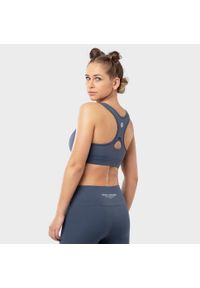 Kobieta Fitness Stanik sportowy Air Flow+ SIROKO Denim Blue. Kolor: niebieski. Materiał: nylon, denim. Sport: fitness