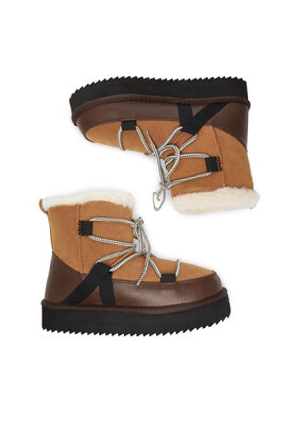 DeeZee Śniegowce DZN-024 Brązowy. Kolor: brązowy. Materiał: zamsz, skóra