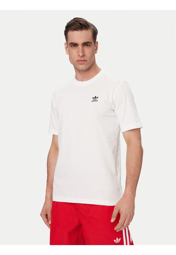 Adidas - adidas T-Shirt Trefoil Essentials JI8544 Biały Regular Fit. Kolor: biały. Materiał: bawełna