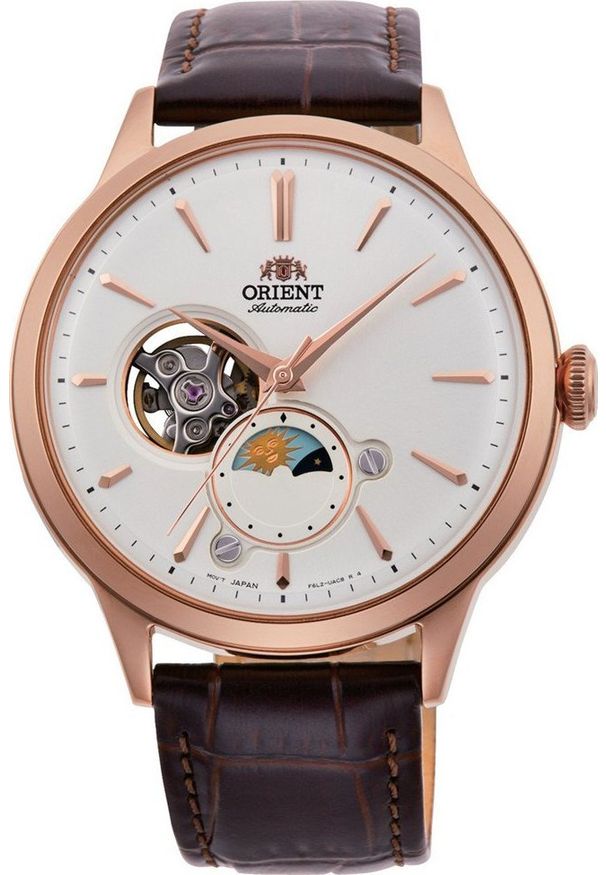 orient - Zegarek Orient Zegarek męski Orient RA-AS0102S10B brązowy. Kolor: brązowy