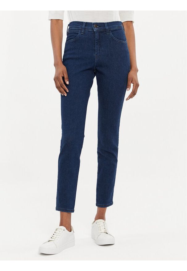 Wrangler Jeansy 112342897 Granatowy Skinny Fit. Kolor: niebieski