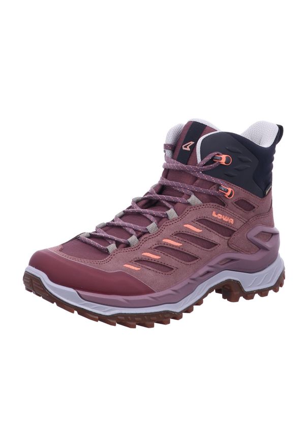 Buty trekkingowe damskie Lowa Innovo Mid Gtx. Wysokość cholewki: za kostkę. Zapięcie: sznurówki. Kolor: fioletowy. Materiał: zamsz, materiał, syntetyk, tkanina. Szerokość cholewki: normalna