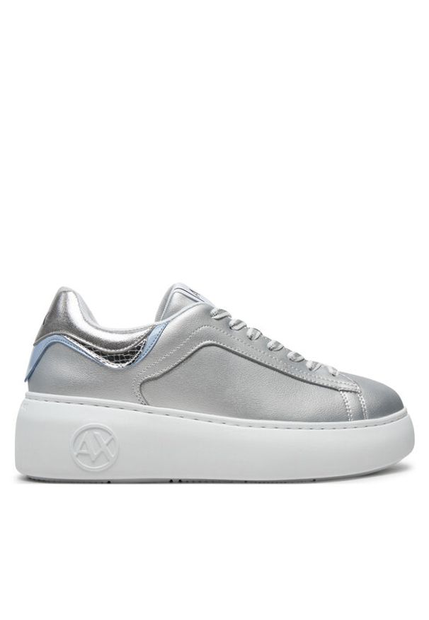 Armani Exchange Sneakersy XDX108 XV892 U279 Srebrny. Kolor: srebrny. Materiał: skóra