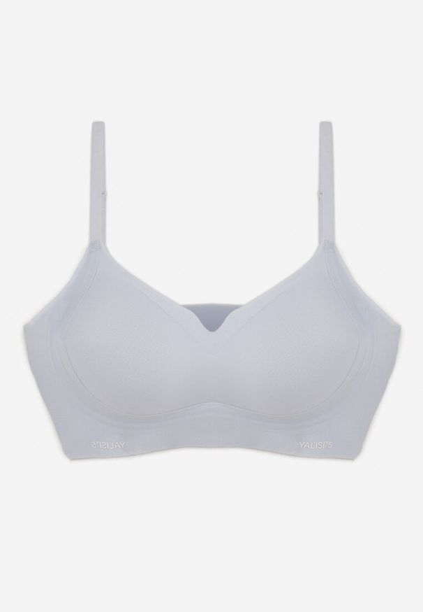 Renee - Niebieski Elastyczny Biustonosz Bezszwowy Bez Fiszbin Edaelia. Kolor: niebieski. Materiał: jeans