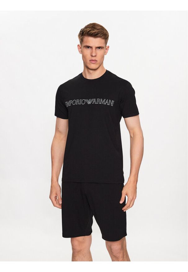 Piżama Emporio Armani Underwear. Kolor: czarny