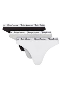 Juicy Couture Komplet 3 par stringów Diana JCLTH224571 Kolorowy. Materiał: bawełna. Wzór: kolorowy