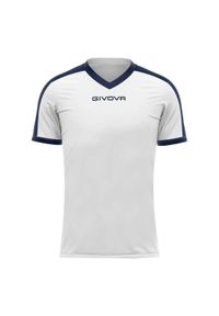 Givova - Męska Koszulka Interlock Revolution. Kolor: biały, wielokolorowy, niebieski