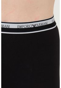 Emporio Armani - EMPORIO ARMANI Czarne damskie legginsy Stretch Logo, Rozmiar M. Kolor: czarny #7