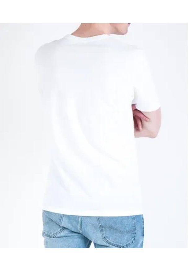 Lee - LEE GRAPHIC TEE MĘSKI T-SHIRT KOSZULKA LOGO BRIGHT WHITE L60LFELJ 112113417