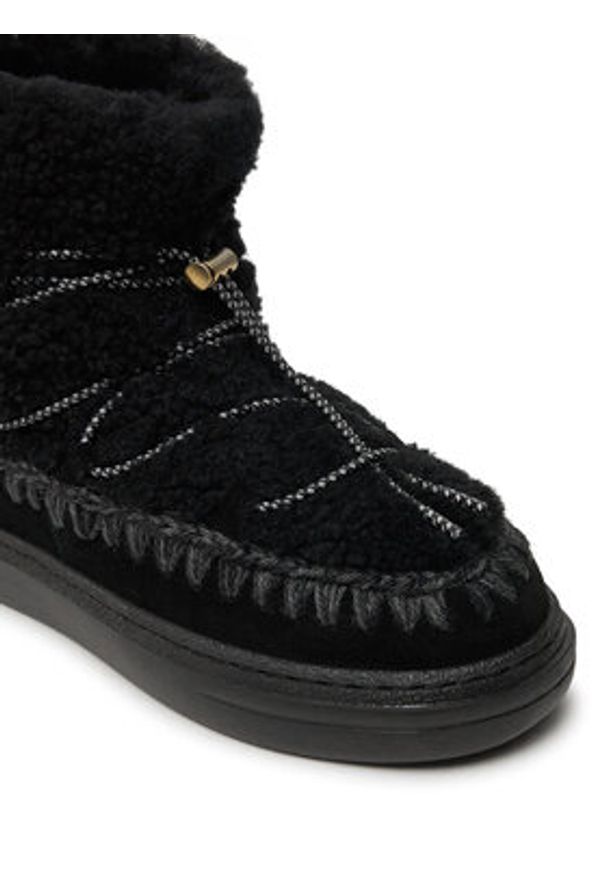 Mou Śniegowce Eskimo Sneaker Bold Scoub Lace FW411012A Czarny. Kolor: czarny. Materiał: skóra