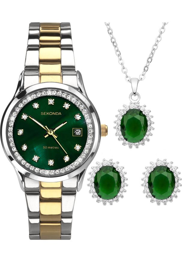 Zegarek Sekonda Zegarek damski Sekonda 49038 CYRKONIE srebrny. Kolor: srebrny