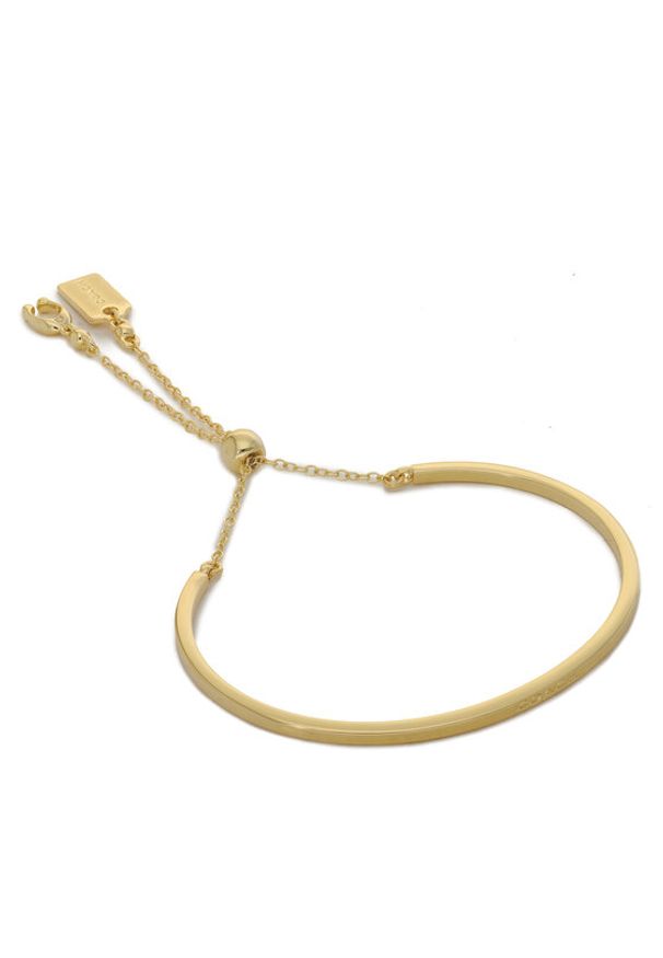Coach Bransoletka Slider Bangle Bracelet 37440610GLD710 Złoty. Materiał: metalowe, złote. Kolor: złoty