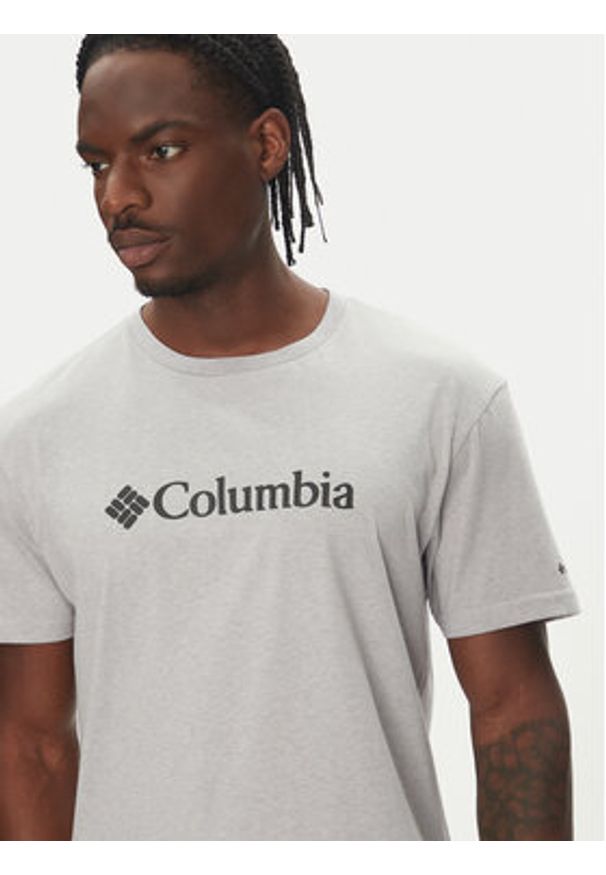 columbia - Columbia T-Shirt CSC Basic Logo EM2180 Szary Regular Fit. Kolor: szary. Materiał: bawełna