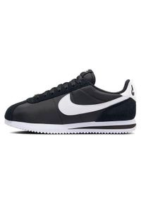 Buty do chodzenia damskie Nike Cortez. Zapięcie: sznurówki. Kolor: czarny. Materiał: materiał, syntetyk, tkanina. Szerokość cholewki: normalna. Model: Nike Cortez. Sport: turystyka piesza