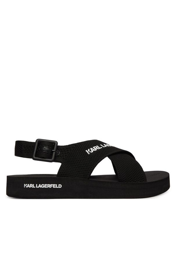Karl Lagerfeld - KARL LAGERFELD Sandały Atlantik KL70526 Czarny. Kolor: czarny. Materiał: materiał